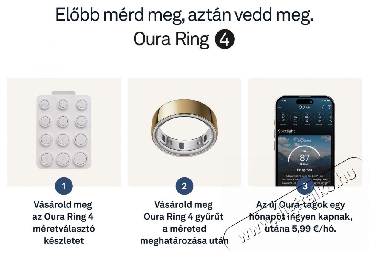Oura Ring 4 Gold, 9 Mobil / Kommunik&aacute;ci&oacute; / Smart - Okos eszk&ouml;z - Egy&eacute;b okos eszk&ouml;z - 527743