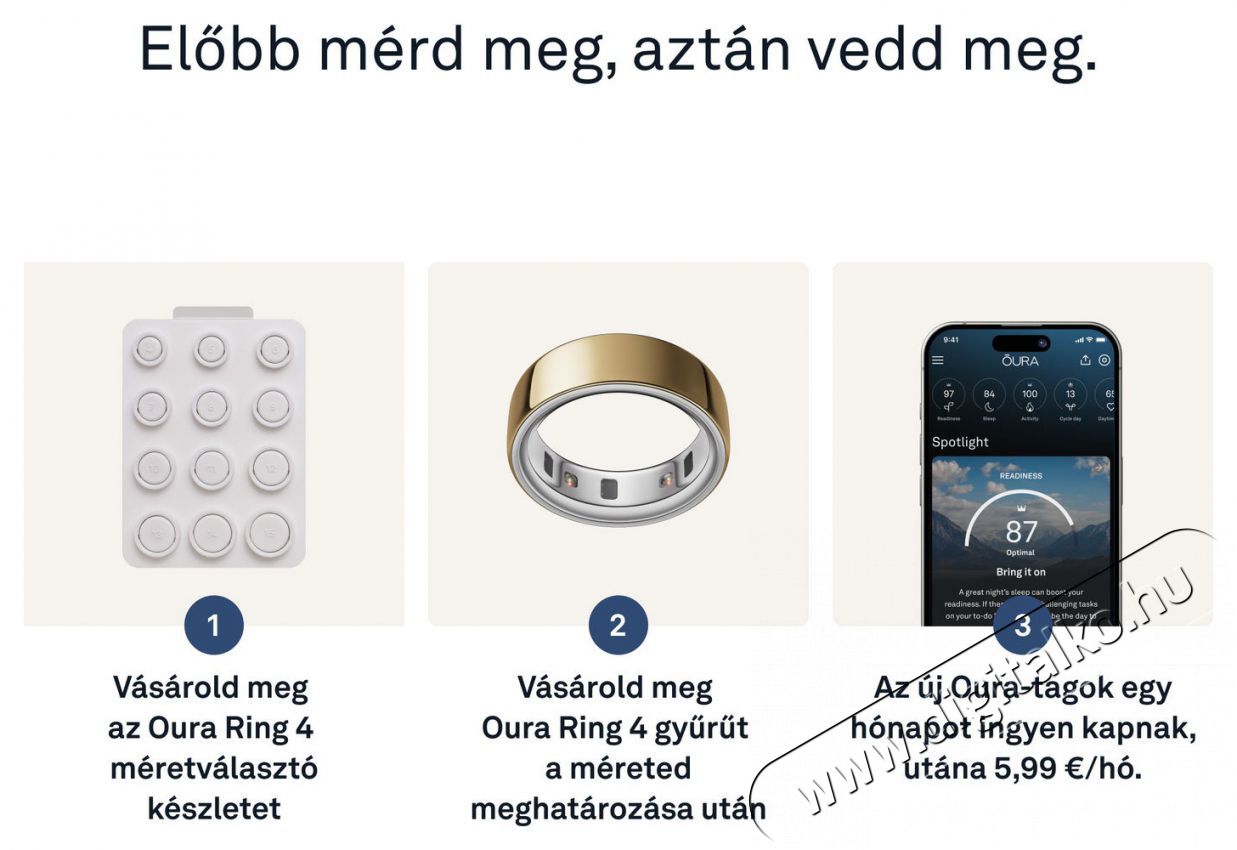 Oura Ring 4 Sizing Kit Mobil / Kommunik&aacute;ci&oacute; / Smart - Okos eszk&ouml;z - Egy&eacute;b okos eszk&ouml;z - 527768