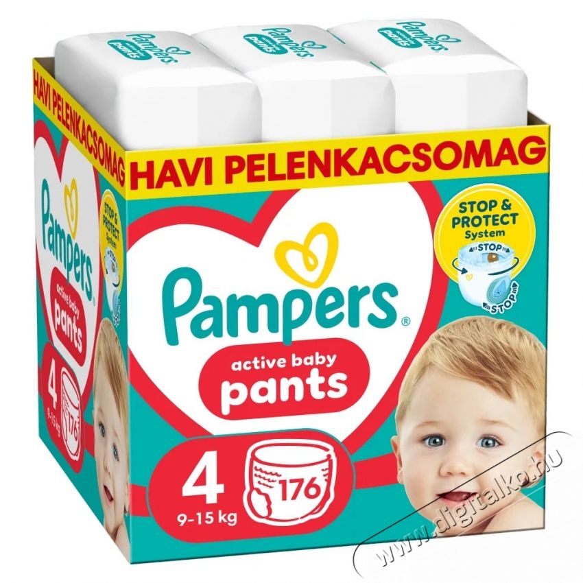 PAMPERS Pants 4 (176 db) - egyhavi kiszerel&eacute;s Bugyipelenka Sz&eacute;ps&eacute;g&aacute;pol&aacute;s / Eg&eacute;szs&eacute;g - Baba mama term&eacute;k - Egy&eacute;b baba mama term&eacute;k - 531418