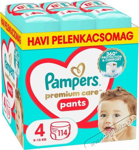 PAMPERS Premium Care Pants, 4-es m&eacute;ret (114 darab) Bugyipelenka Sz&eacute;ps&eacute;g&aacute;pol&aacute;s / Eg&eacute;szs&eacute;g - Baba mama term&eacute;k - Egy&eacute;b baba mama term&eacute;k - 531419
