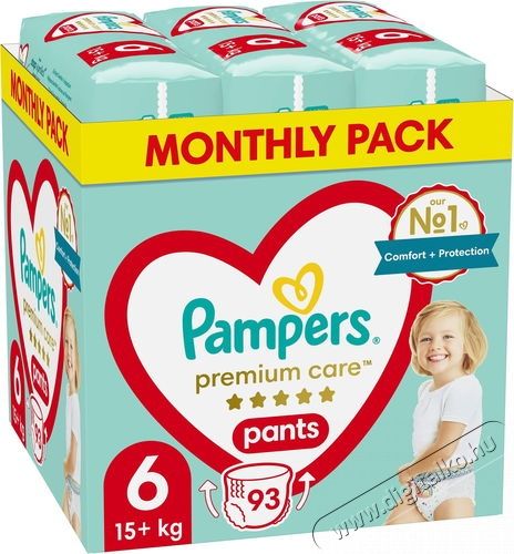 PAMPERS Premium Care Pants 6 (93 db) Bugyipelenka Sz&eacute;ps&eacute;g&aacute;pol&aacute;s / Eg&eacute;szs&eacute;g - Baba mama term&eacute;k - Egy&eacute;b baba mama term&eacute;k - 531420