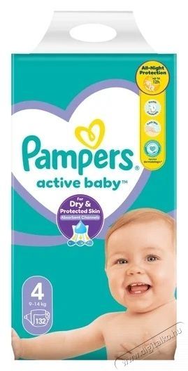 PAMPERS Active Baby 4 (132 db) Sz&eacute;ps&eacute;g&aacute;pol&aacute;s / Eg&eacute;szs&eacute;g - Baba mama term&eacute;k - Egy&eacute;b baba mama term&eacute;k - 537937