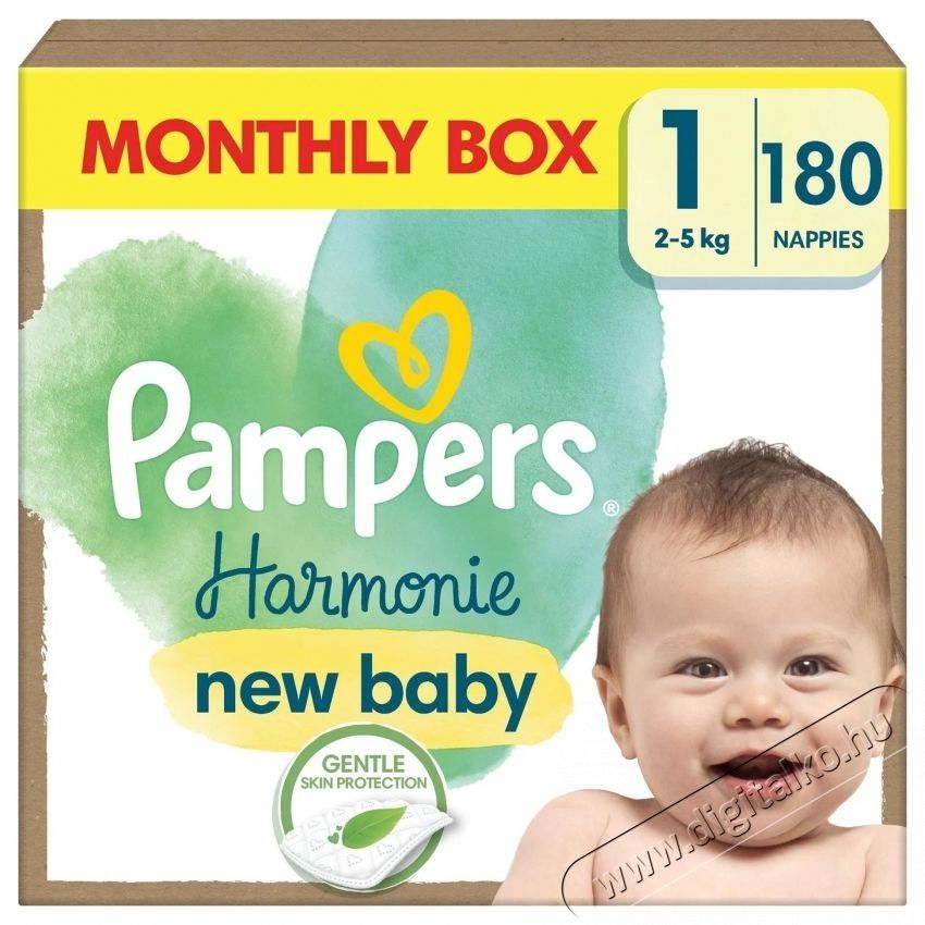 PAMPERS Pampers Harmonie Baby 1 (180 db) Sz&eacute;ps&eacute;g&aacute;pol&aacute;s / Eg&eacute;szs&eacute;g - Baba mama term&eacute;k - Egy&eacute;b baba mama term&eacute;k - 537958