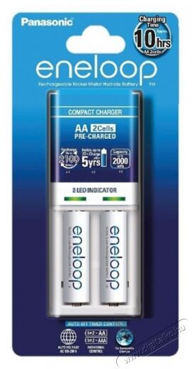 PANASONIC eneloop t&ouml;ltő + 2db 1900 mAh AA (KKJ50MCC20E) szett Akkuk &eacute;s t&ouml;ltők - Elem m&eacute;retű akku &eacute;s t&ouml;ltő - Szettben - 307907