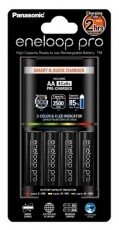 PANASONIC eneloop Pro t&ouml;ltő + 4db 2500 mAh AA (K-KJ55HCD40E) szett Akkuk &eacute;s t&ouml;ltők - Elem m&eacute;retű akku &eacute;s t&ouml;ltő - Szettben - 307908