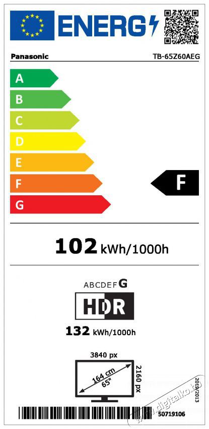 PANASONIC TB-65Z60AEG Telev&iacute;zi&oacute;k - OLED telev&iacute;zi&oacute; - UHD 4K felbont&aacute;s&uacute; - 512145