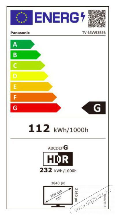 PANASONIC TV-65W93BE6 Telev&iacute;zi&oacute;k - LED telev&iacute;zi&oacute; - UHD 4K felbont&aacute;s&uacute; - 519016