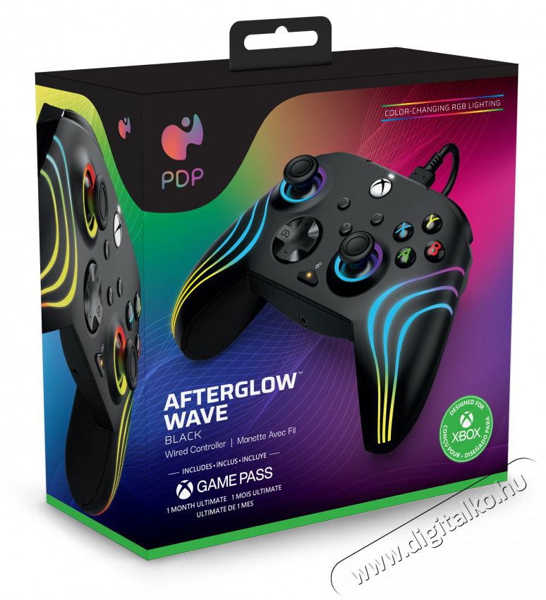PDP Afterglow Wave Xbox Series X|S/Xbox One/PC 3,5 mm audio Lighting vezet&eacute;kes kontroller Iroda &eacute;s sz&aacute;m&iacute;t&aacute;stechnika - J&aacute;t&eacute;k konzol - Kontroller - 457122