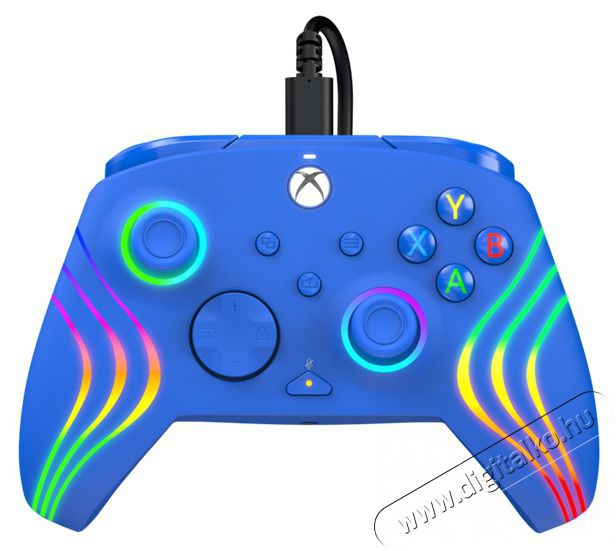 PDP 049-024-BL Afterglow Wave Xbox Series X|S/Xbox One/PC RGB LED k&eacute;k vezet&eacute;kes kontroller Iroda &eacute;s sz&aacute;m&iacute;t&aacute;stechnika - J&aacute;t&eacute;k konzol - Kontroller - 500131