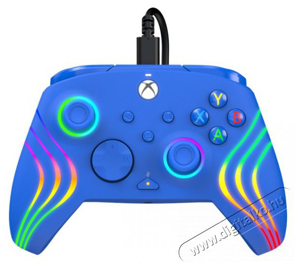 PDP 049-024-BL Afterglow Wave Xbox Series X|S/Xbox One/PC RGB LED k&eacute;k vezet&eacute;kes kontroller Iroda &eacute;s sz&aacute;m&iacute;t&aacute;stechnika - J&aacute;t&eacute;k konzol - Kontroller - 500131