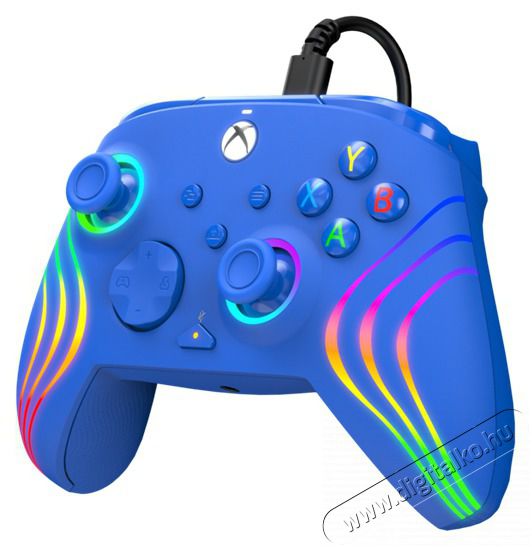 PDP 049-024-BL Afterglow Wave Xbox Series X|S/Xbox One/PC RGB LED k&eacute;k vezet&eacute;kes kontroller Iroda &eacute;s sz&aacute;m&iacute;t&aacute;stechnika - J&aacute;t&eacute;k konzol - Kontroller - 500131