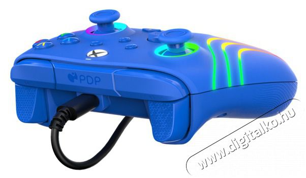 PDP 049-024-BL Afterglow Wave Xbox Series X|S/Xbox One/PC RGB LED k&eacute;k vezet&eacute;kes kontroller Iroda &eacute;s sz&aacute;m&iacute;t&aacute;stechnika - J&aacute;t&eacute;k konzol - Kontroller - 500131