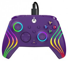 PDP 049-024-PR Afterglow Wave Xbox Series X|S/Xbox One/PC RGB LED lila vezet&eacute;kes kontroller Iroda &eacute;s sz&aacute;m&iacute;t&aacute;stechnika - J&aacute;t&eacute;k konzol - Kontroller - 500132