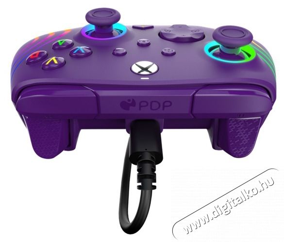 PDP 049-024-PR Afterglow Wave Xbox Series X|S/Xbox One/PC RGB LED lila vezet&eacute;kes kontroller Iroda &eacute;s sz&aacute;m&iacute;t&aacute;stechnika - J&aacute;t&eacute;k konzol - Kontroller - 500132
