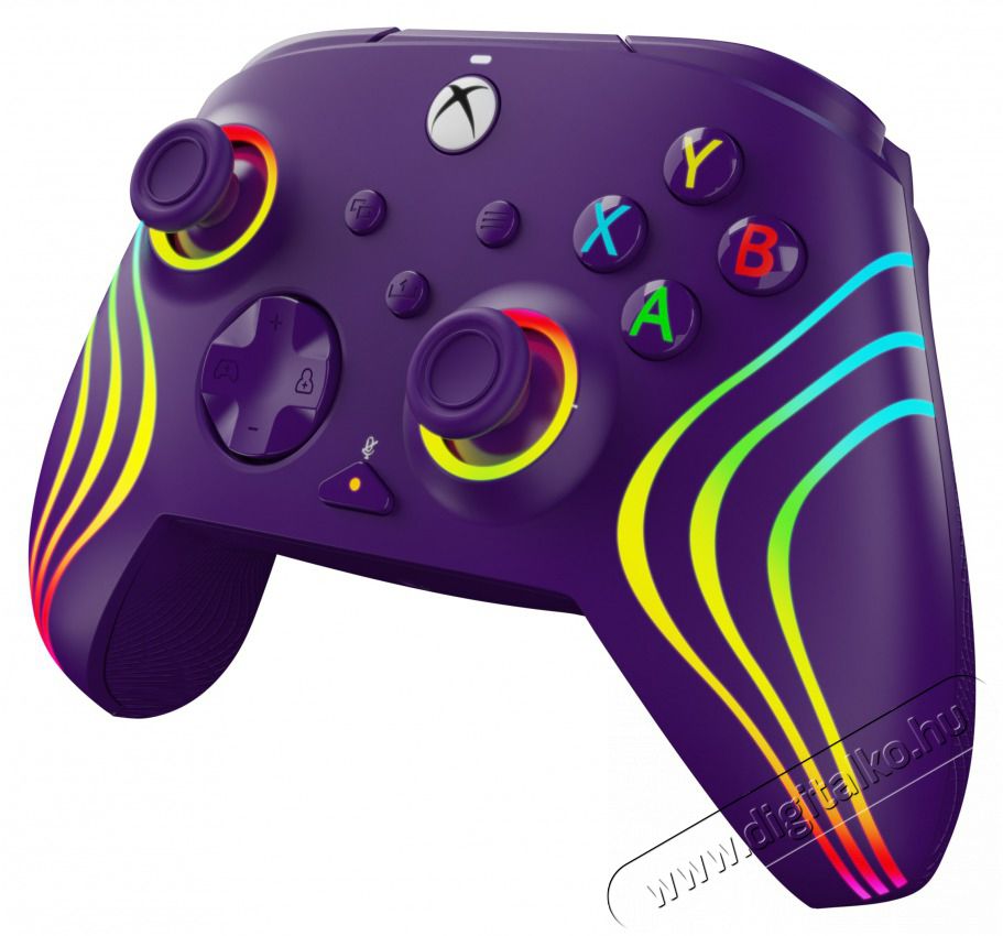 PDP 049-024-PR Afterglow Wave Xbox Series X|S/Xbox One/PC RGB LED lila vezet&eacute;kes kontroller Iroda &eacute;s sz&aacute;m&iacute;t&aacute;stechnika - J&aacute;t&eacute;k konzol - Kontroller - 500132