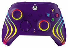PDP 049-024-PR Afterglow Wave Xbox Series X|S/Xbox One/PC RGB LED lila vezet&eacute;kes kontroller Iroda &eacute;s sz&aacute;m&iacute;t&aacute;stechnika - J&aacute;t&eacute;k konzol - Kontroller - 500132