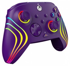 PDP 049-024-PR Afterglow Wave Xbox Series X|S/Xbox One/PC RGB LED lila vezet&eacute;kes kontroller Iroda &eacute;s sz&aacute;m&iacute;t&aacute;stechnika - J&aacute;t&eacute;k konzol - Kontroller - 500132