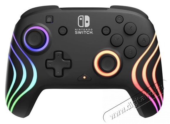 PDP 500-252-BK Afterglow Wave Nintendo Switch/Lite/OLED/Switch 2 RGB LED Lighting fekete vezet&eacute;k n&eacute;lk&uuml;li kontroller Iroda &eacute;s sz&aacute;m&iacute;t&aacute;stechnika - J&aacute;t&eacute;k konzol - Kontroller - 507709
