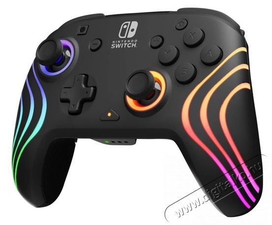 PDP 500-252-BK Afterglow Wave Nintendo Switch/Lite/OLED/Switch 2 RGB LED Lighting fekete vezet&eacute;k n&eacute;lk&uuml;li kontroller Iroda &eacute;s sz&aacute;m&iacute;t&aacute;stechnika - J&aacute;t&eacute;k konzol - Kontroller - 507709