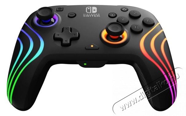 PDP 500-252-BK Afterglow Wave Nintendo Switch/Lite/OLED/Switch 2 RGB LED Lighting fekete vezet&eacute;k n&eacute;lk&uuml;li kontroller Iroda &eacute;s sz&aacute;m&iacute;t&aacute;stechnika - J&aacute;t&eacute;k konzol - Kontroller - 507709