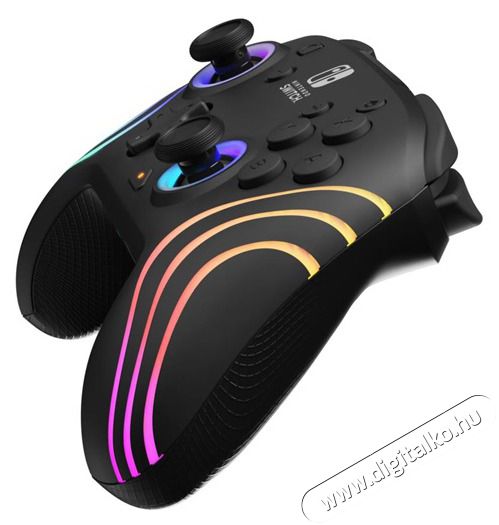PDP 500-252-BK Afterglow Wave Nintendo Switch/Lite/OLED/Switch 2 RGB LED Lighting fekete vezet&eacute;k n&eacute;lk&uuml;li kontroller Iroda &eacute;s sz&aacute;m&iacute;t&aacute;stechnika - J&aacute;t&eacute;k konzol - Kontroller - 507709