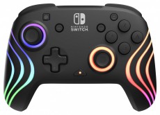 PDP 500-252-BK Afterglow Wave Nintendo Switch/Lite/OLED/Switch 2 RGB LED Lighting fekete vezet&eacute;k n&eacute;lk&uuml;li kontroller Iroda &eacute;s sz&aacute;m&iacute;t&aacute;stechnika - J&aacute;t&eacute;k konzol - Kontroller - 507709