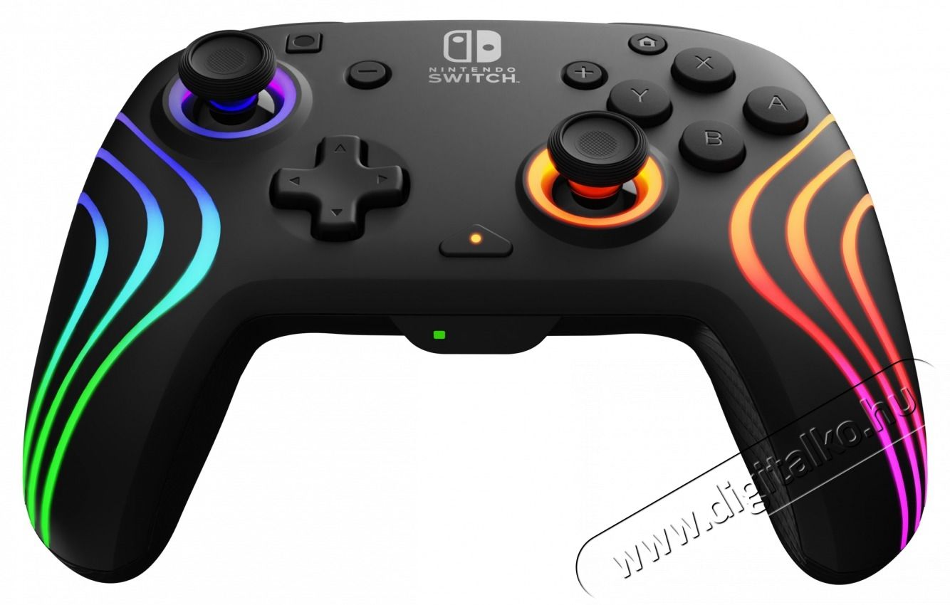 PDP 500-252-BK Afterglow Wave Nintendo Switch/Lite/OLED/Switch 2 RGB LED Lighting fekete vezet&eacute;k n&eacute;lk&uuml;li kontroller Iroda &eacute;s sz&aacute;m&iacute;t&aacute;stechnika - J&aacute;t&eacute;k konzol - Kontroller - 507709