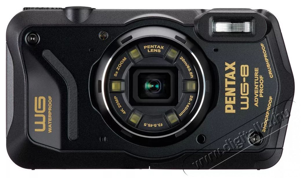 Pentax WG-8 Black F&eacute;nyk&eacute;pezőg&eacute;p / kamera - Kompakt f&eacute;nyk&eacute;pezőg&eacute;p - Kaland &eacute;s v&iacute;z&aacute;ll&oacute; f&eacute;nyk&eacute;pezőg&eacute;p - 520052