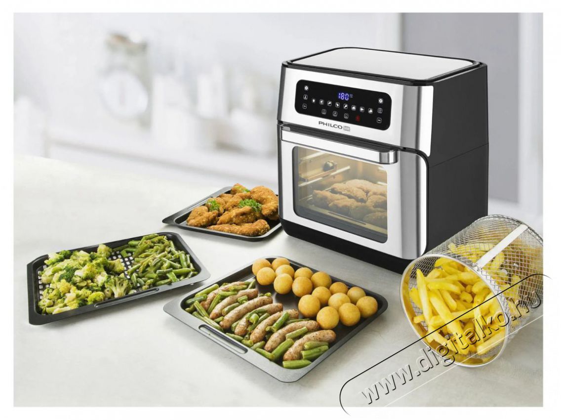 Philco PHAO 1000 forr&oacute;levegős fritőz Konyhai term&eacute;kek - Konyhai kisg&eacute;p (s&uuml;t&eacute;s / főz&eacute;s / hűt&eacute;s / &eacute;telk&eacute;sz&iacute;t&eacute;s) - L&eacute;gkever&eacute;ses főzőg&eacute;p / elektromos kukta / multifunkci&oacute;s s&uuml;tő - 376382
