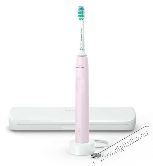 PHILIPS Sonicare S3100 HX3673/11 elektromos fogkefe, r&oacute;zsasz&iacute;n utaz&oacute;tokkal Sz&eacute;ps&eacute;g&aacute;pol&aacute;s / Eg&eacute;szs&eacute;g - Sz&aacute;j / fog &aacute;pol&aacute;s - Elektromos fogkefe - 401676