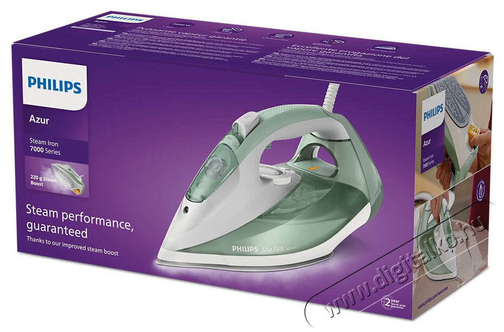 PHILIPS DST7012/70 gőz&ouml;lős vasal&oacute; H&aacute;ztart&aacute;s / Otthon / K&uuml;lt&eacute;r - Vasal&oacute; - Vasal&oacute; - 474864