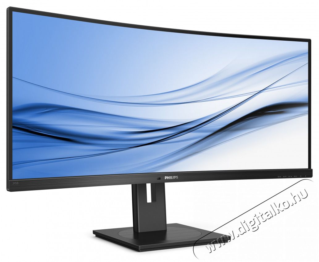 PHILIPS &Iacute;velt VA monitor 34 345B1C, 3440x1440, 21:9, 300 cd/m2, 5ms, HDMI/DisplayPort/USB-C/4xUSB, LAN, hangsz&oacute;r&oacute;  Iroda &eacute;s sz&aacute;m&iacute;t&aacute;stechnika - Monitor - Monitor - 484197