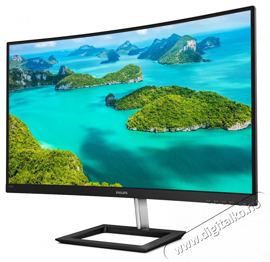PHILIPS &Iacute;velt VA monitor 31.5 322E1C, 1920x1080, 16:9, 250cd/m2, 4ms, VGA/HDMI/DisplayPort Iroda &eacute;s sz&aacute;m&iacute;t&aacute;stechnika - Monitor - Monitor - 487284