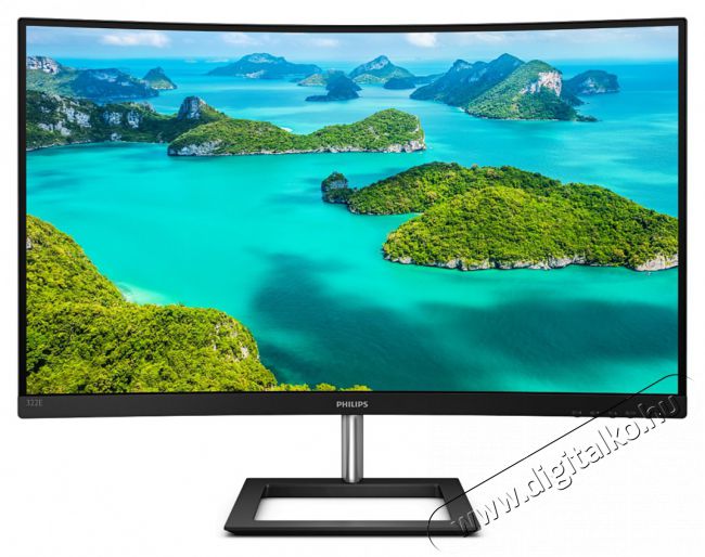 PHILIPS &Iacute;velt VA monitor 31.5 322E1C, 1920x1080, 16:9, 250cd/m2, 4ms, VGA/HDMI/DisplayPort Iroda &eacute;s sz&aacute;m&iacute;t&aacute;stechnika - Monitor - Monitor - 487284
