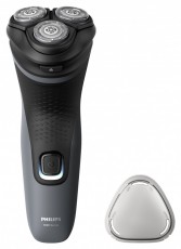 PHILIPS Shaver Series 1000 S1142/00, nedves és száraz borotválkozás, vezeték nélküli, 4D rugalmas fejek, önélező pengék, 40 perc, védőburkolat, sötétszürke Szépségápolás / Egészség - Szőrtelenítő / borotva - Férfi borotva - 493776