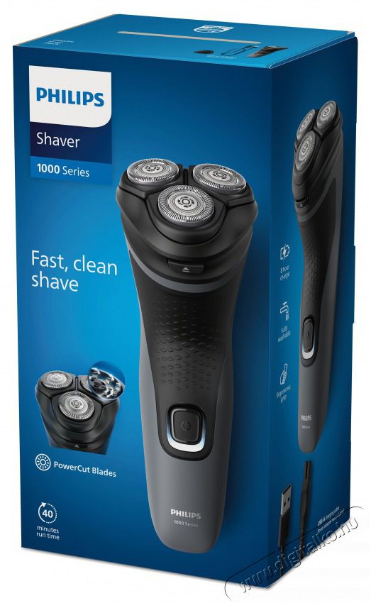 PHILIPS Shaver Series 1000 S1142/00, nedves &eacute;s sz&aacute;raz borotv&aacute;lkoz&aacute;s, vezet&eacute;k n&eacute;lk&uuml;li, 4D rugalmas fejek, &ouml;n&eacute;lező peng&eacute;k, 40 perc, v&eacute;dőburkolat, s&ouml;t&eacute;tsz&uuml;rke Sz&eacute;ps&eacute;g&aacute;pol&aacute;s / Eg&eacute;szs&eacute;g - Szőrtelen&iacute;tő / borotva - F&eacute;rfi borotva - 493776