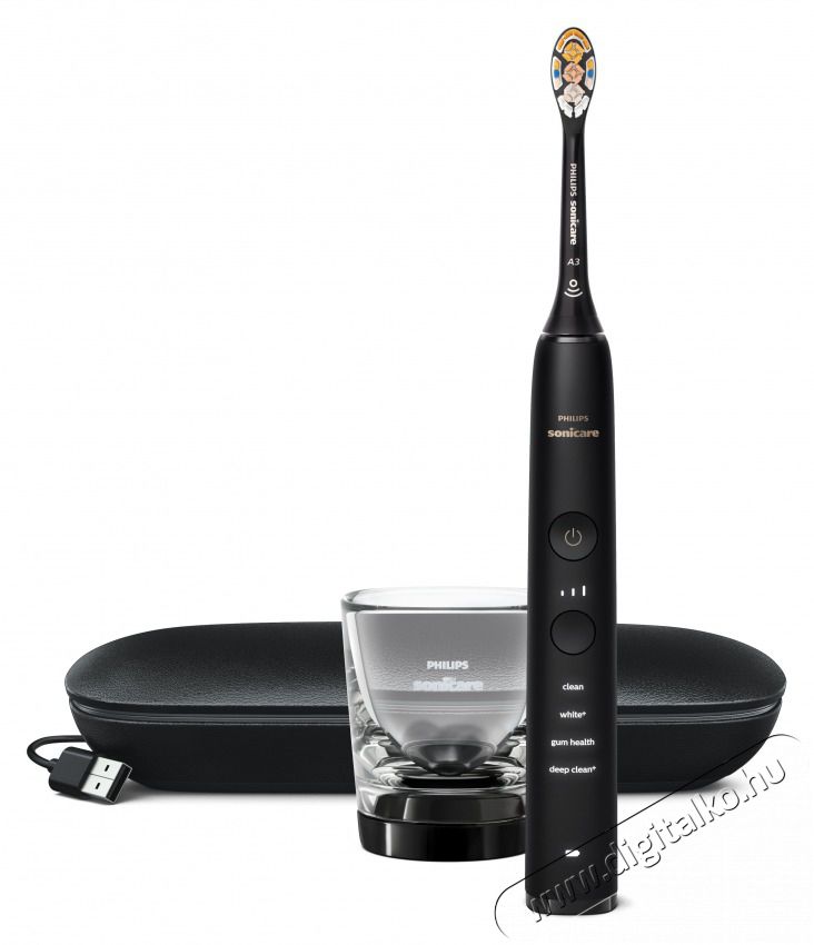 PHILIPS HX9911/17 Sonicare DiamondClean 9000 sz&oacute;nikus elektromos fogkefe, t&ouml;ltős tokkal &eacute;s poh&aacute;rt&ouml;ltővel Sz&eacute;ps&eacute;g&aacute;pol&aacute;s / Eg&eacute;szs&eacute;g - Sz&aacute;j / fog &aacute;pol&aacute;s - Elektromos fogkefe - 496009