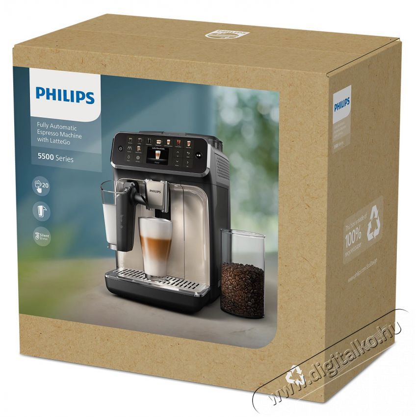 PHILIPS EP5549/70 Automata K&aacute;v&eacute;főző Konyhai term&eacute;kek - K&aacute;v&eacute;főző / k&aacute;v&eacute;&ouml;rlő / kieg&eacute;sz&iacute;tő - Automata k&aacute;v&eacute;főző - 500845