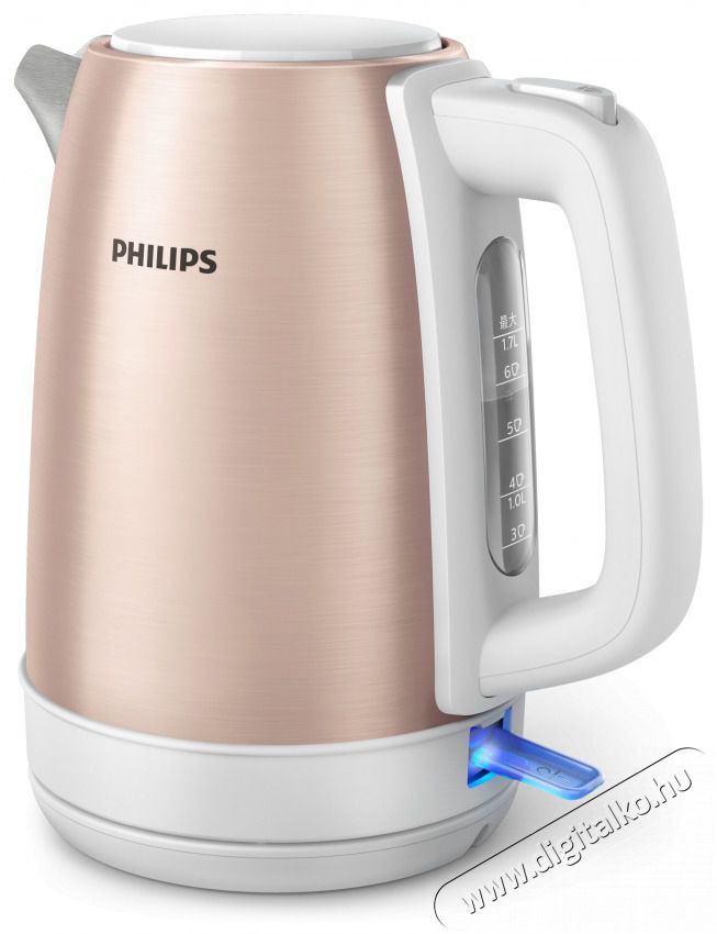 PHILIPS HD9350/96 Viva Collection 1,7L-es r&oacute;zsaarany-feh&eacute;r v&iacute;zforral&oacute; Konyhai term&eacute;kek - V&iacute;zforral&oacute; / teafőző - 501132