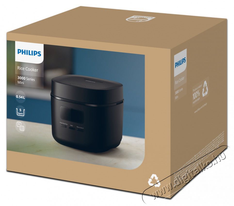 PHILIPS HD3080/80 fekete rizsfőző Konyhai term&eacute;kek - Konyhai kisg&eacute;p (s&uuml;t&eacute;s / főz&eacute;s / hűt&eacute;s / &eacute;telk&eacute;sz&iacute;t&eacute;s) - Rizsfőző - 502130