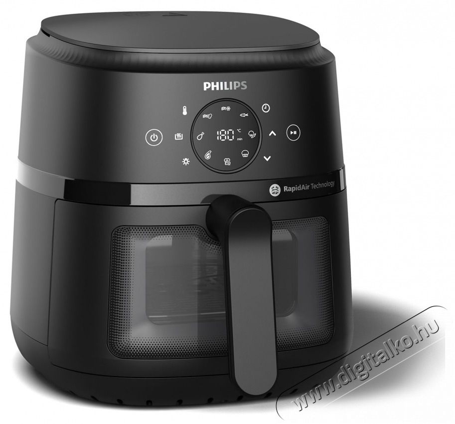 PHILIPS Airfryer 2000 L NA220/00 fekete 4,2 L forr&oacute;levegős s&uuml;tő (air fryer/airfryer) Konyhai term&eacute;kek - Konyhai kisg&eacute;p (s&uuml;t&eacute;s / főz&eacute;s / hűt&eacute;s / &eacute;telk&eacute;sz&iacute;t&eacute;s) - L&eacute;gkever&eacute;ses főzőg&eacute;p / elektromos kukta / multifunkci&oacute;s s&uuml;tő - 503121