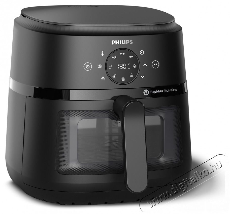 PHILIPS Airfryer 2000 XL NA230/00 fekete 6,2 L forr&oacute;levegős s&uuml;tő Konyhai term&eacute;kek - Konyhai kisg&eacute;p (s&uuml;t&eacute;s / főz&eacute;s / hűt&eacute;s / &eacute;telk&eacute;sz&iacute;t&eacute;s) - L&eacute;gkever&eacute;ses főzőg&eacute;p / elektromos kukta / multifunkci&oacute;s s&uuml;tő - 503119