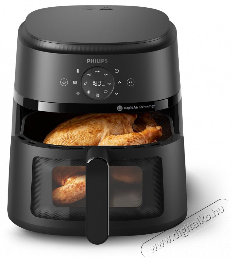PHILIPS Airfryer 2000 XL NA230/00 fekete 6,2 L forr&oacute;levegős s&uuml;tő Konyhai term&eacute;kek - Konyhai kisg&eacute;p (s&uuml;t&eacute;s / főz&eacute;s / hűt&eacute;s / &eacute;telk&eacute;sz&iacute;t&eacute;s) - L&eacute;gkever&eacute;ses főzőg&eacute;p / elektromos kukta / multifunkci&oacute;s s&uuml;tő - 503119
