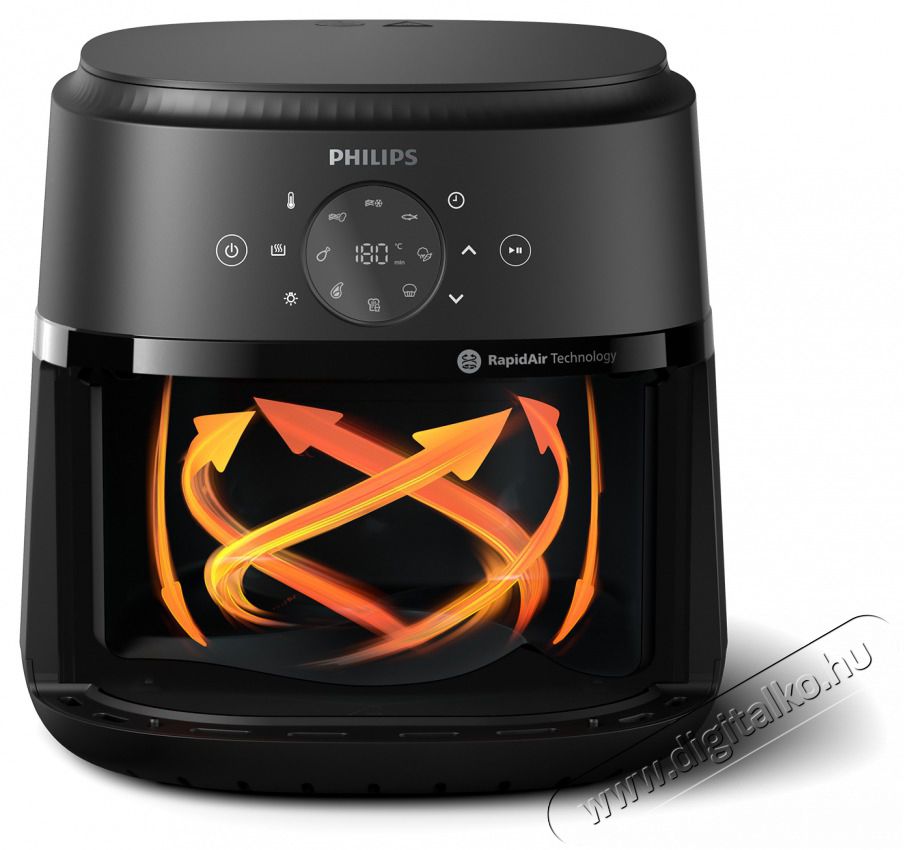 PHILIPS Airfryer 2000 XL NA230/00 fekete 6,2 L forr&oacute;levegős s&uuml;tő Konyhai term&eacute;kek - Konyhai kisg&eacute;p (s&uuml;t&eacute;s / főz&eacute;s / hűt&eacute;s / &eacute;telk&eacute;sz&iacute;t&eacute;s) - L&eacute;gkever&eacute;ses főzőg&eacute;p / elektromos kukta / multifunkci&oacute;s s&uuml;tő - 503119