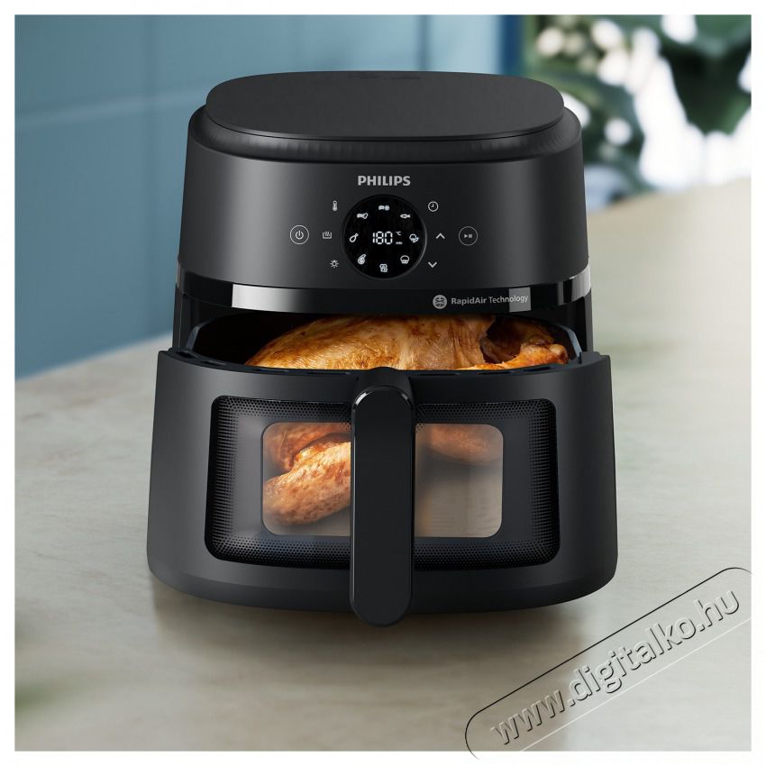 PHILIPS Airfryer 2000 XL NA230/00 fekete 6,2 L forr&oacute;levegős s&uuml;tő Konyhai term&eacute;kek - Konyhai kisg&eacute;p (s&uuml;t&eacute;s / főz&eacute;s / hűt&eacute;s / &eacute;telk&eacute;sz&iacute;t&eacute;s) - L&eacute;gkever&eacute;ses főzőg&eacute;p / elektromos kukta / multifunkci&oacute;s s&uuml;tő - 503119
