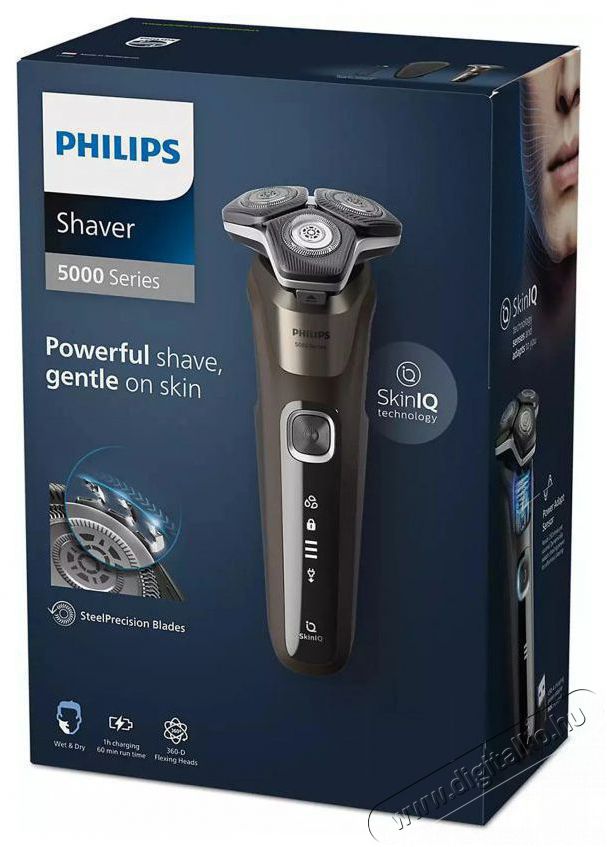 PHILIPS Series 5000 SkinIQ S5886/30 Elektromos borotva Sz&eacute;ps&eacute;g&aacute;pol&aacute;s / Eg&eacute;szs&eacute;g - Szőrtelen&iacute;tő / borotva - F&eacute;rfi borotva - 505064