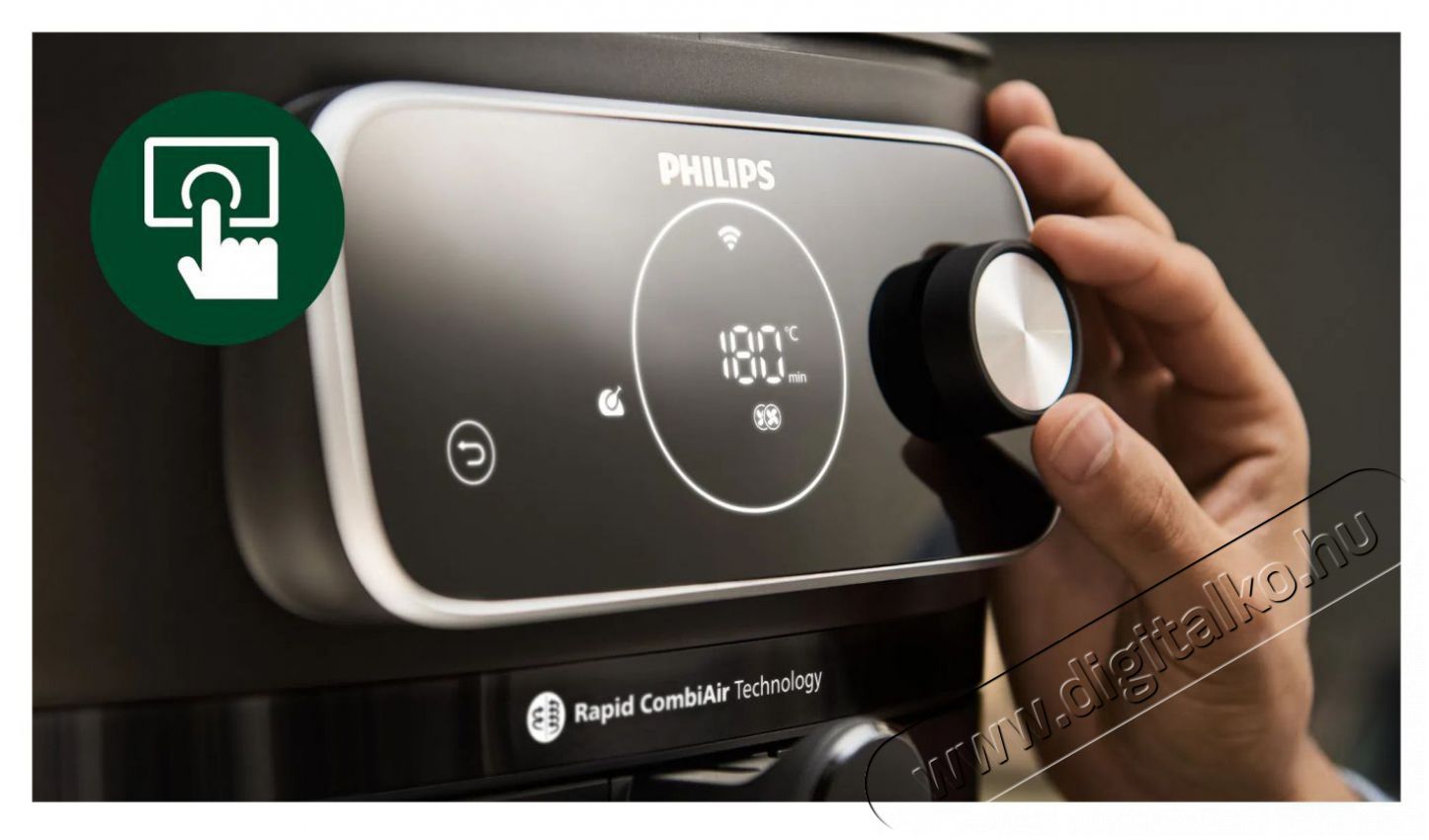 PHILIPS HD9876/90 Series 7000 Combi XXL forr&oacute;levegős s&uuml;tő Konyhai term&eacute;kek - S&uuml;tő-főzőlap, tűzhely (szabadon&aacute;ll&oacute;) - Mini s&uuml;tő / mini grill / mini konyha - 505168