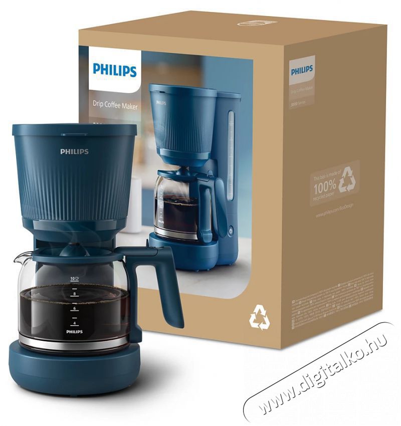 PHILIPS HD7411/70 sorozat 3000 k&aacute;v&eacute;főző Konyhai term&eacute;kek - K&aacute;v&eacute;főző / k&aacute;v&eacute;&ouml;rlő / kieg&eacute;sz&iacute;tő - Pressz&oacute; k&aacute;v&eacute;főző - 505199