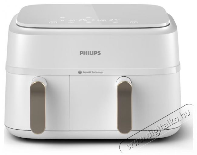 PHILIPS Airfryer Seria 3000 NA353/10 dupla forr&oacute;levegős s&uuml;tő Konyhai term&eacute;kek - Konyhai kisg&eacute;p (s&uuml;t&eacute;s / főz&eacute;s / hűt&eacute;s / &eacute;telk&eacute;sz&iacute;t&eacute;s) - L&eacute;gkever&eacute;ses főzőg&eacute;p / elektromos kukta / multifunkci&oacute;s s&uuml;tő - 505482