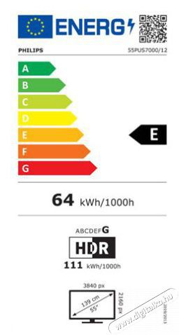 PHILIPS 55  55PUS7000 Telev&iacute;zi&oacute;k - LED telev&iacute;zi&oacute; - UHD 4K felbont&aacute;s&uacute; - 506003